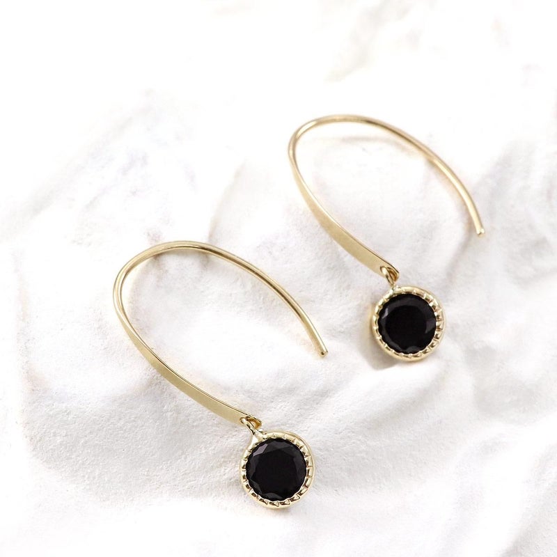 K10YG オニキス フックピアス_02