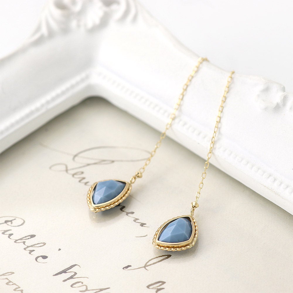 K10YG ブルーオパール アメリカンピアス 10月誕生石_04