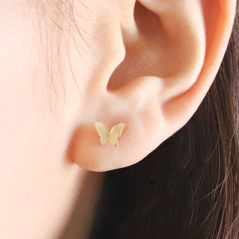K10YG 蝶モチーフ ピアス_04