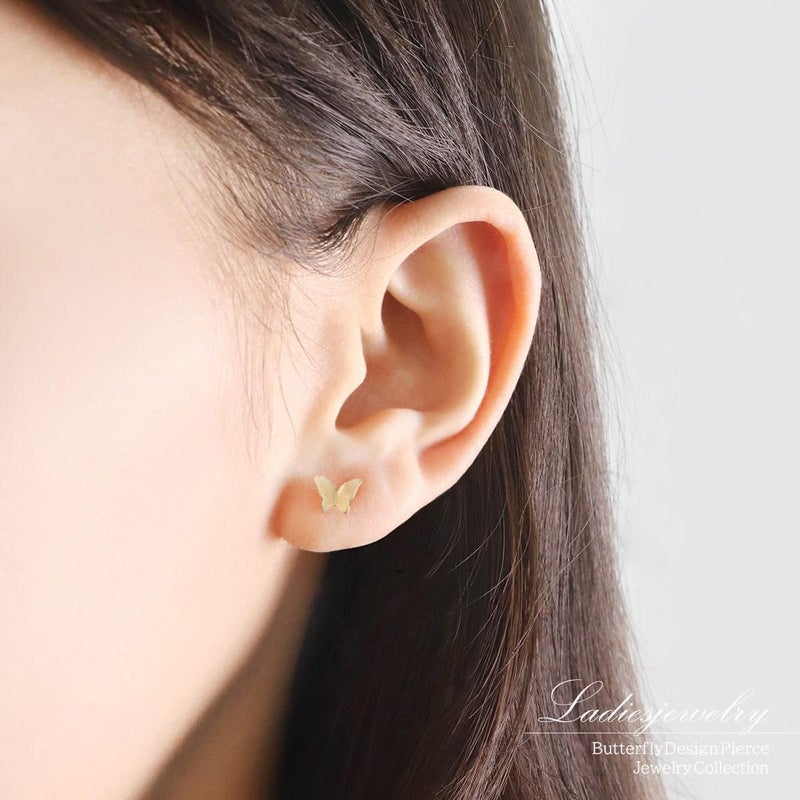 K10YG 蝶モチーフ ピアス_10