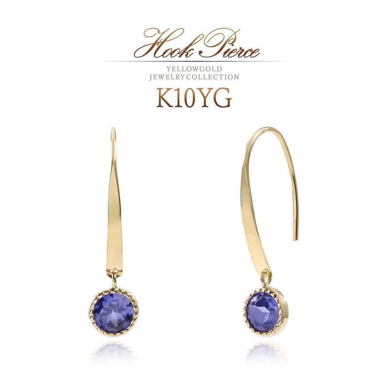 K10YG アイオライト フックピアス_01