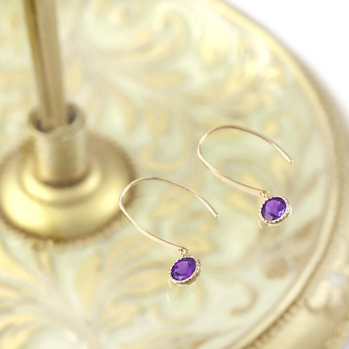 K10YG アメジスト フックピアス_09