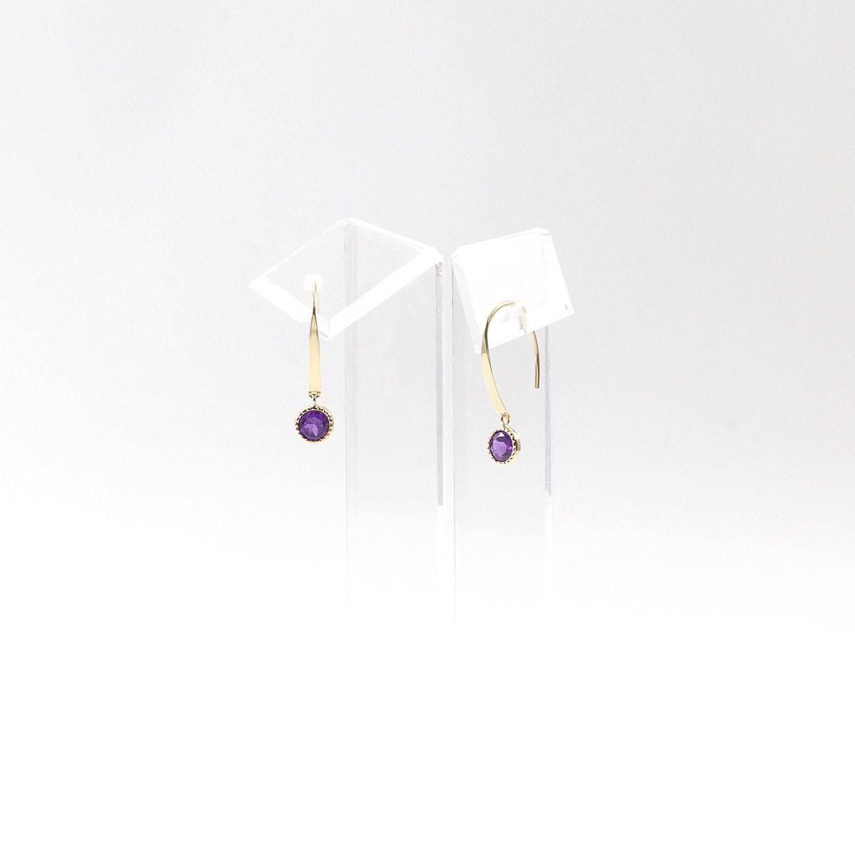 K10YG アメジスト フックピアス_10