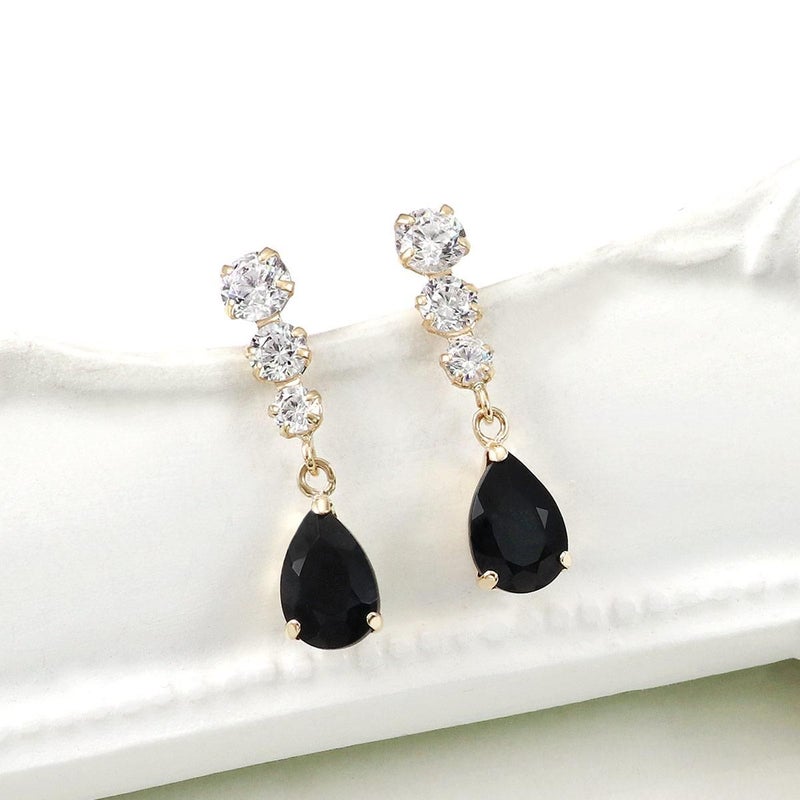 K10YG キュービックジルコニア＆オニキスピアス_02