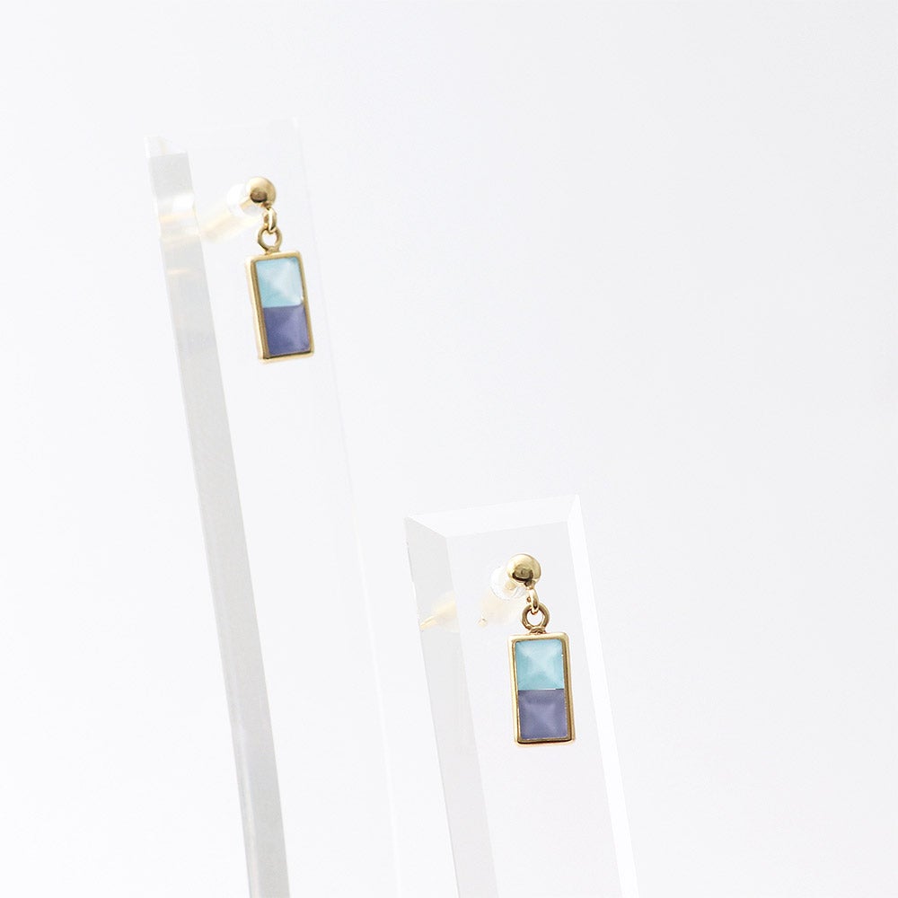 K10YG ブルートパーズ＆アイオライト ピアス 11月の誕生石_11