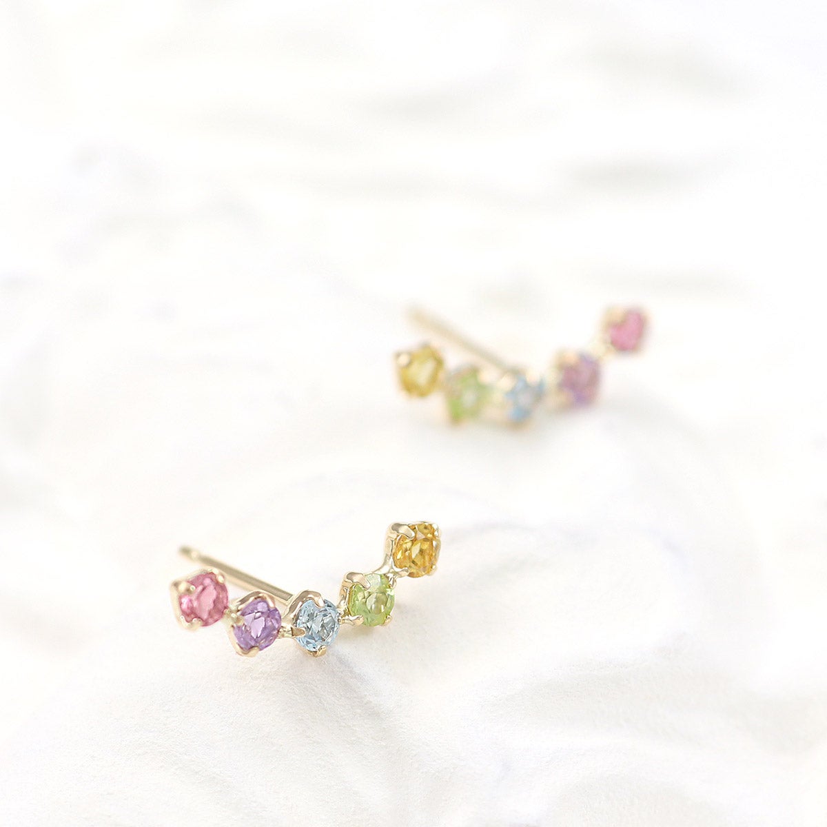 K10YG マルチストーン ピアス_09