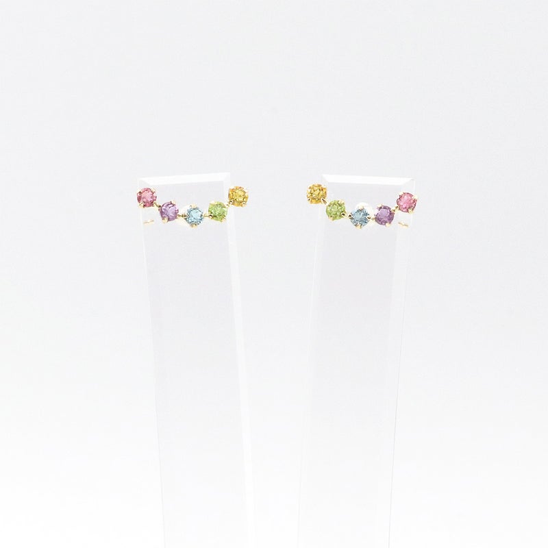 K10YG マルチストーン ピアス_11