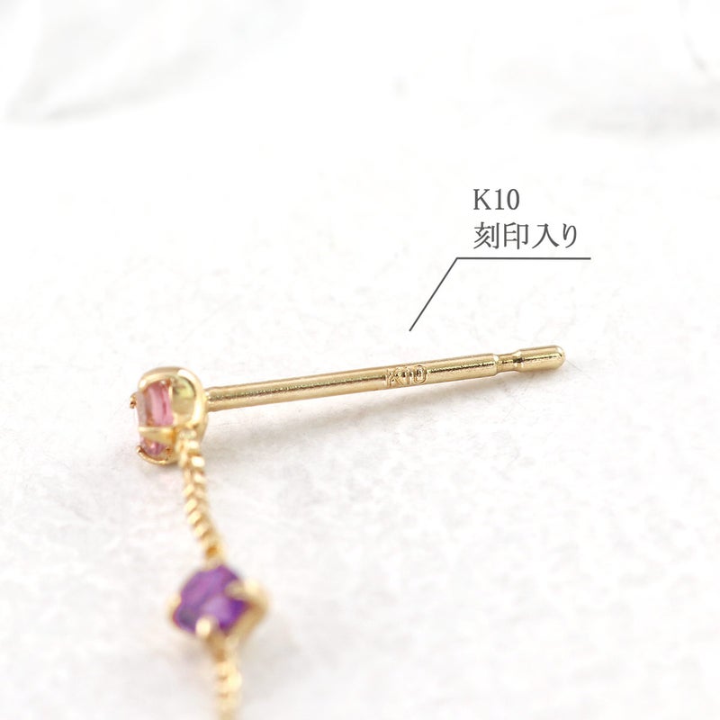 K10YG マルチストーン ピアス_05