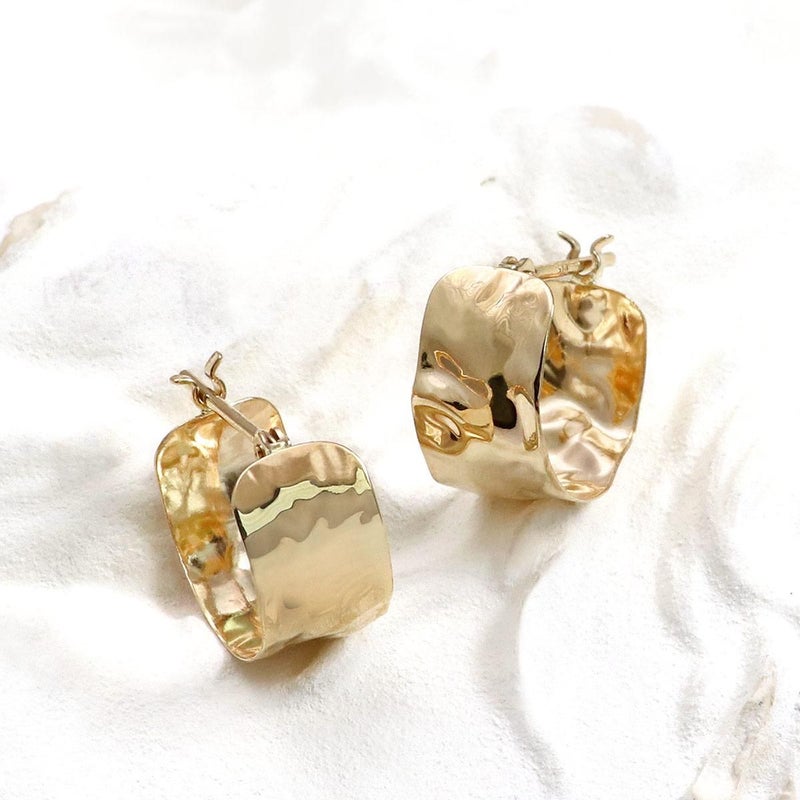 K10YG 幅広 フープピアス_02