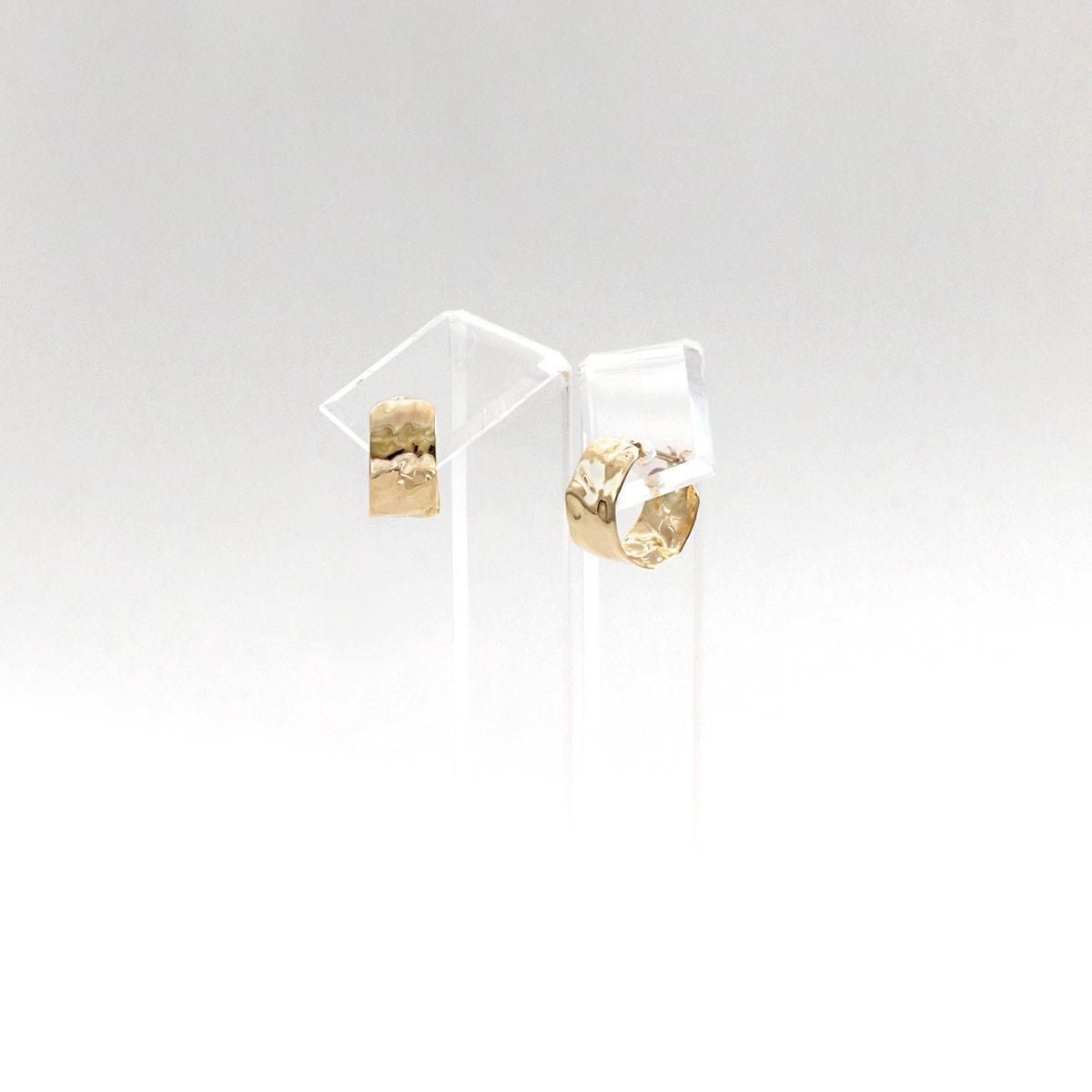 K10YG 幅広 フープピアス_10