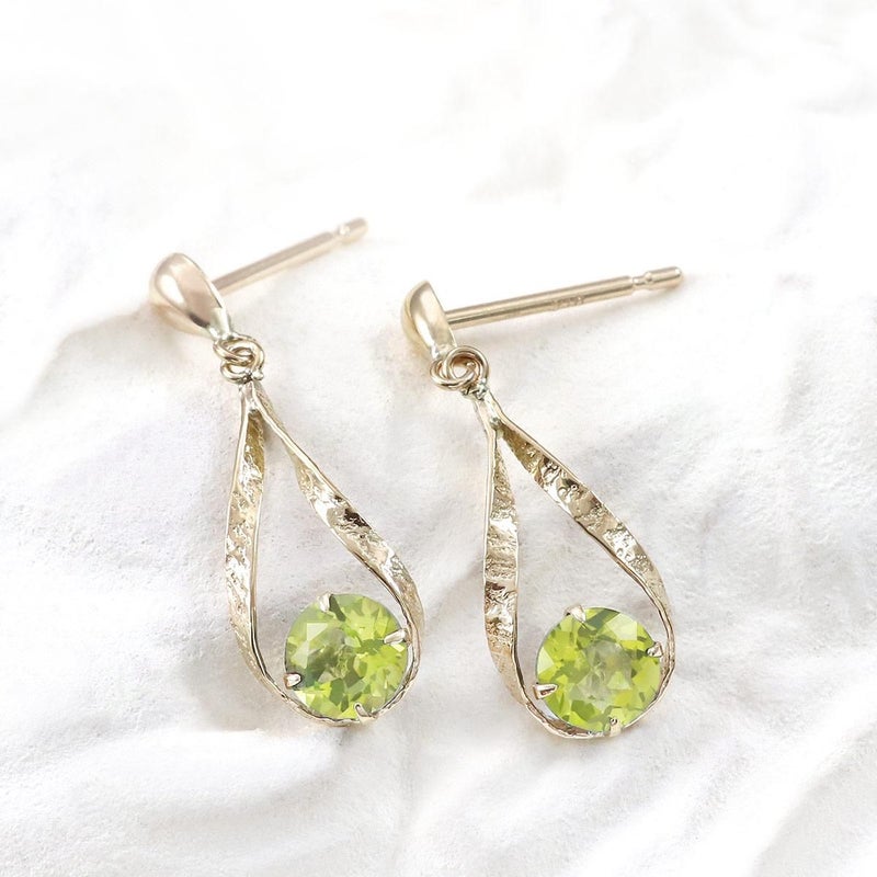 K10YG 雫モチーフ ペリドットピアス_02