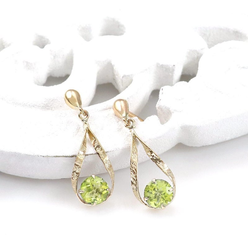 K10YG 雫モチーフ ペリドットピアス_03