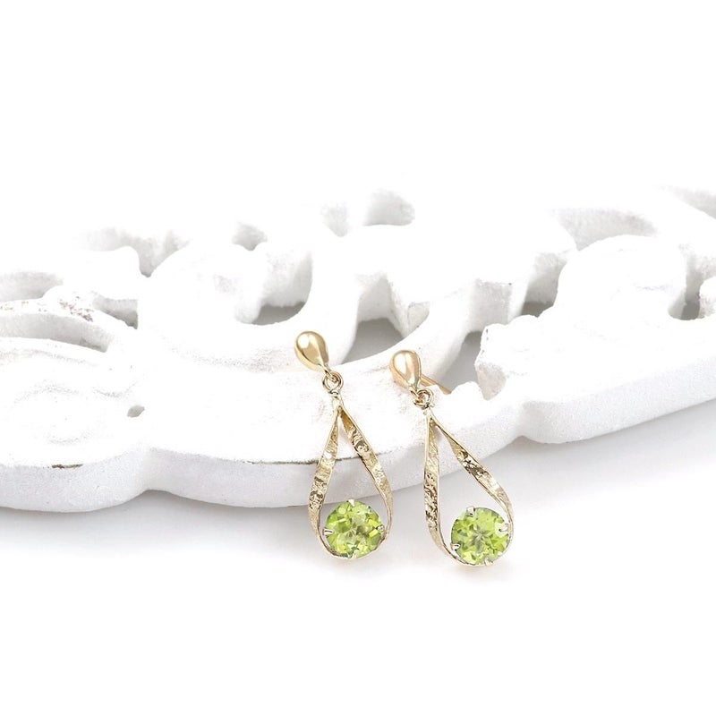 K10YG 雫モチーフ ペリドットピアス_09
