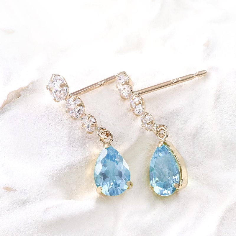 K10YG キュービックジルコニア＆ブルートパーズピアス_02