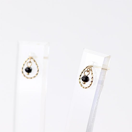 K10YG ブラックスピネル ピアス_02