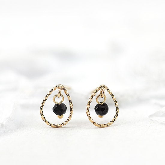 K10YG ブラックスピネル ピアス_11