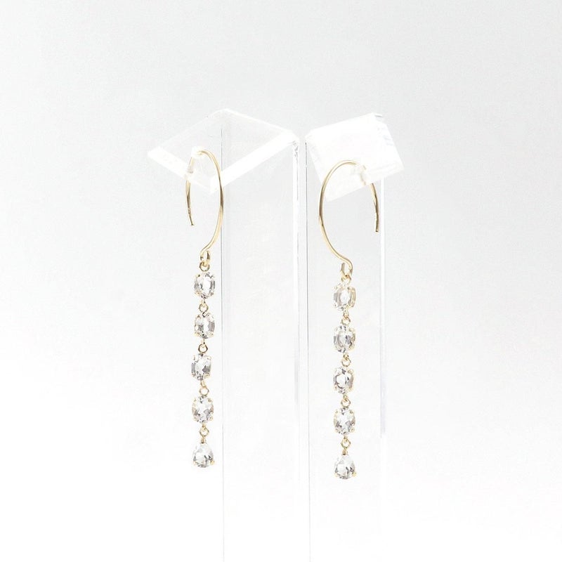 K10YG ホワイトトパーズフックピアス 11月 誕生石_03