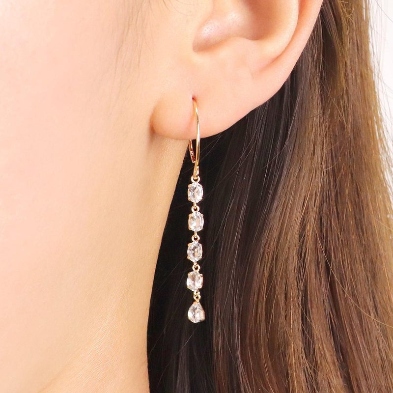 K10YG ホワイトトパーズフックピアス 11月 誕生石_04