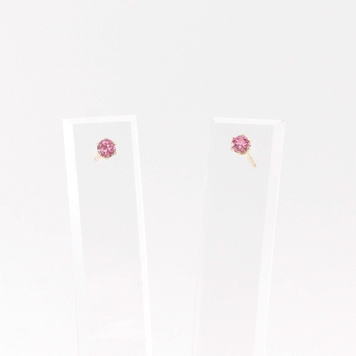K10YG ピンクトルマリンピアス_03