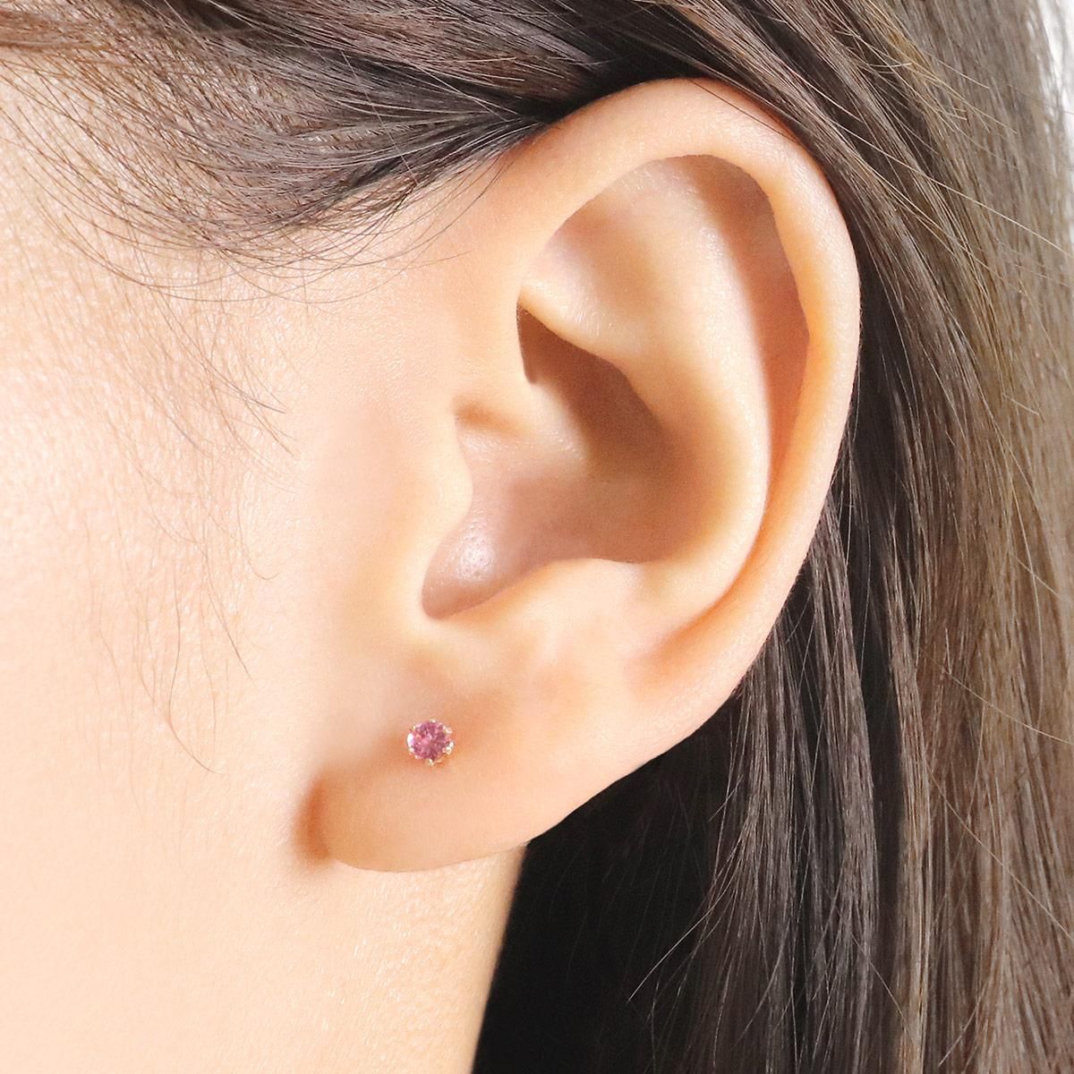 K10YG ピンクトルマリンピアス_04