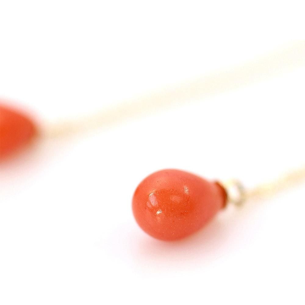 K10YG ピーチクォーツァイト アメリカンピアス_04