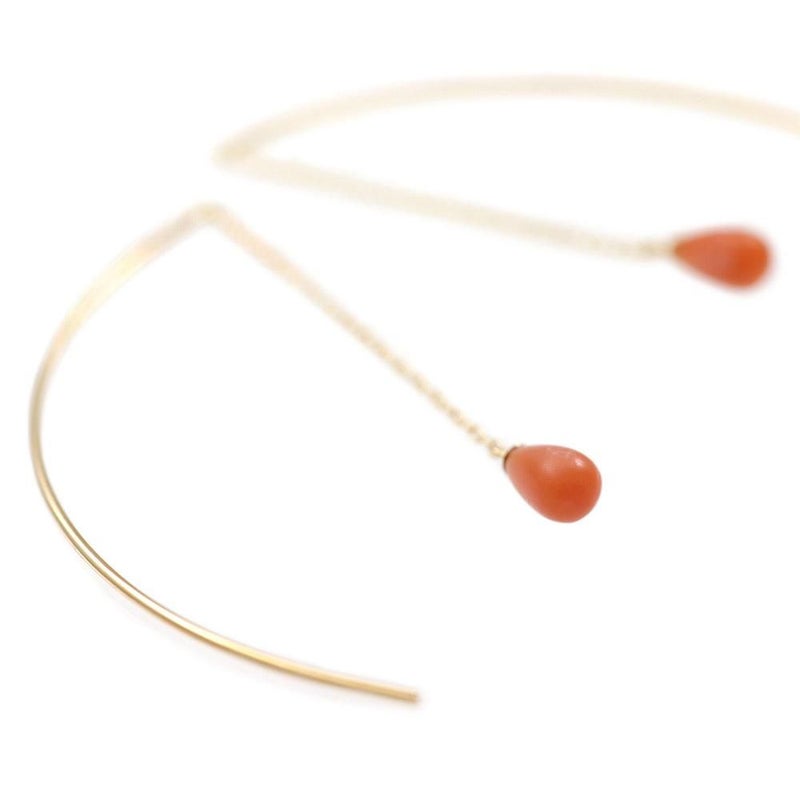 K10YG ピーチクォーツァイト アメリカンピアス_12