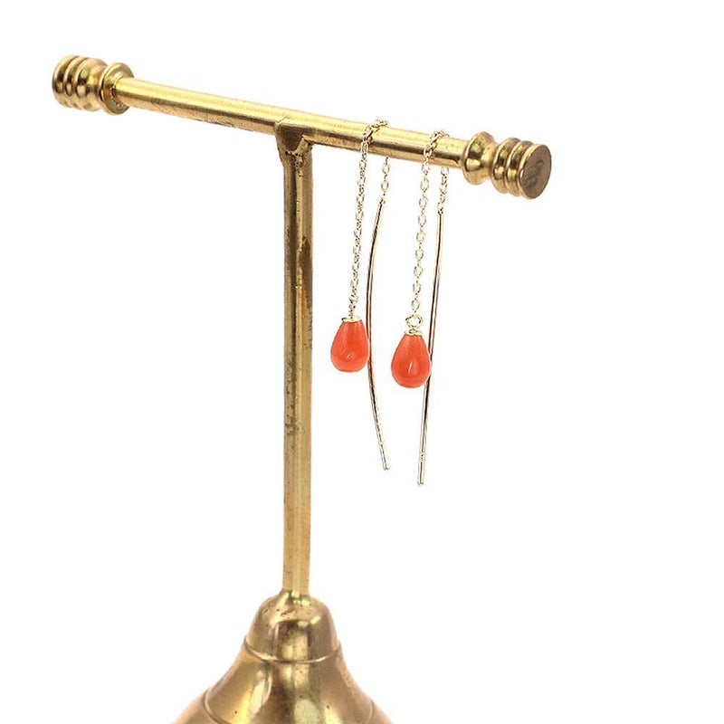 K10YG ピーチクォーツァイト アメリカンピアス_13