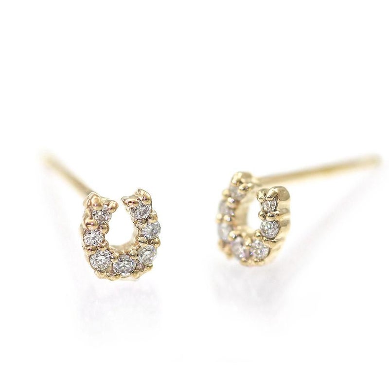 K10 ダイヤモンド 馬蹄（ホースシュー）ピアス_03