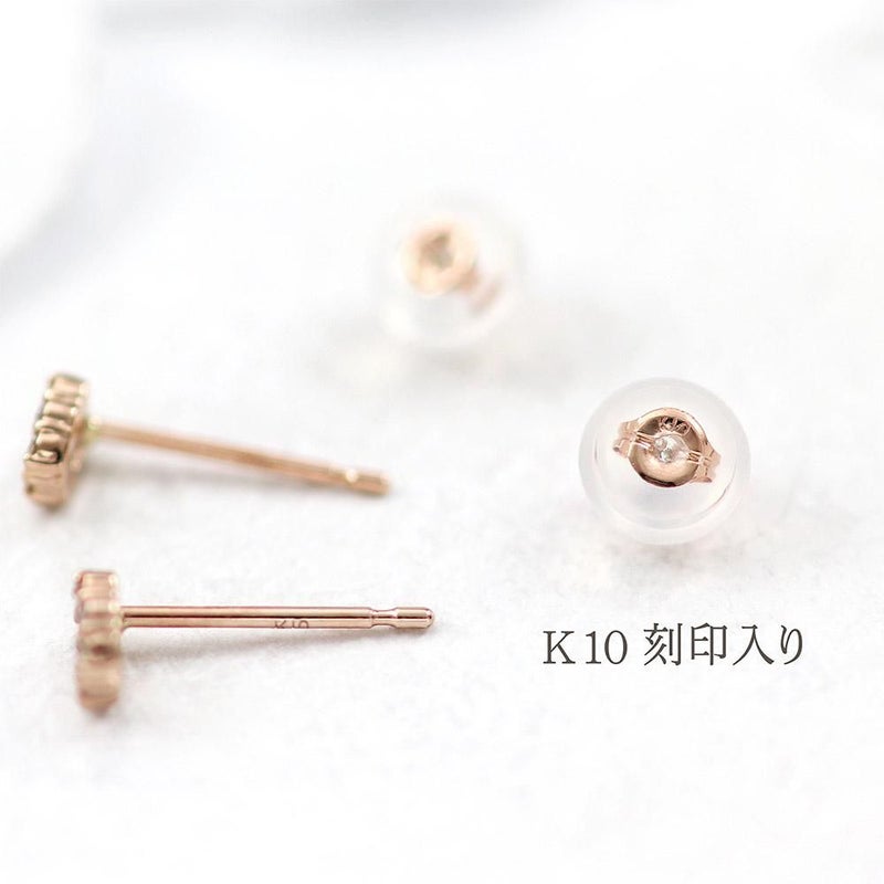 K10 ダイヤモンド 馬蹄（ホースシュー）ピアス_09