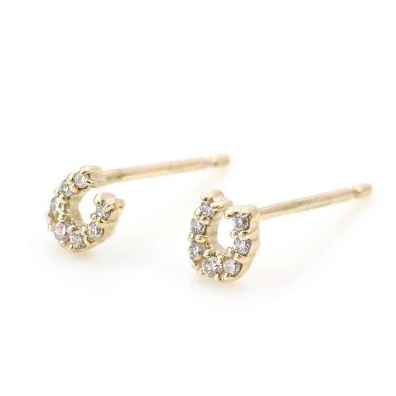 K10 ダイヤモンド 馬蹄（ホースシュー）ピアス_10