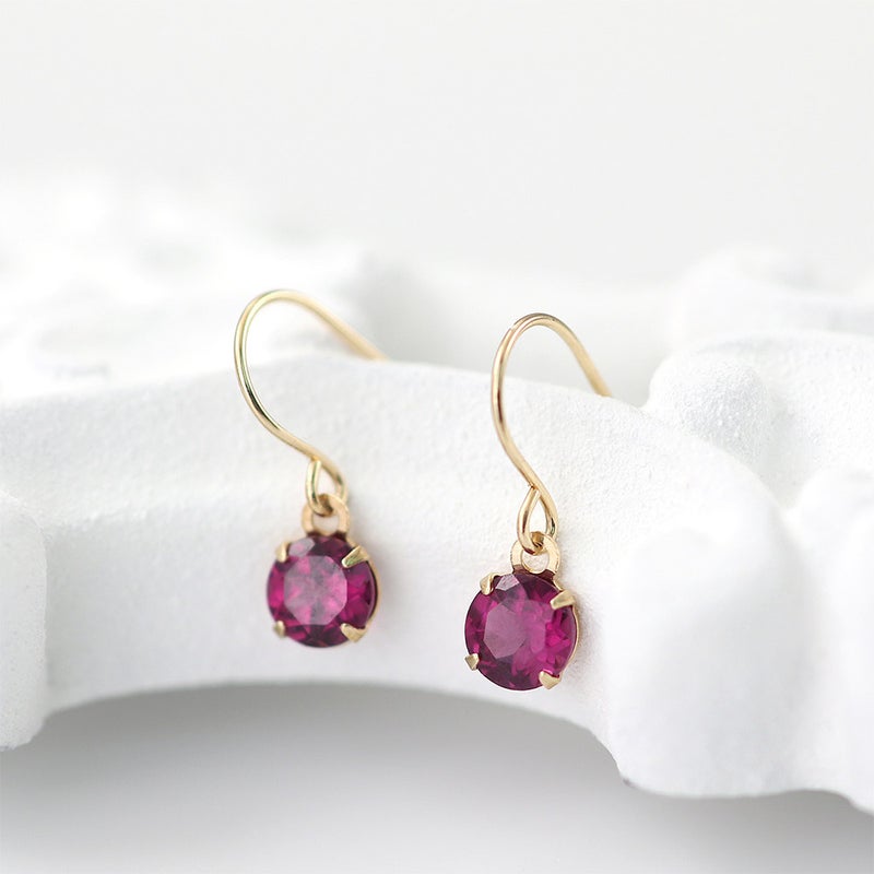 K10YG ロードライトガーネット フックピアス_02