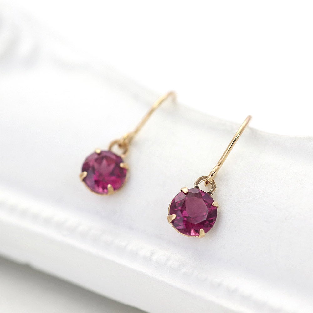 K10YG ロードライトガーネット フックピアス_10