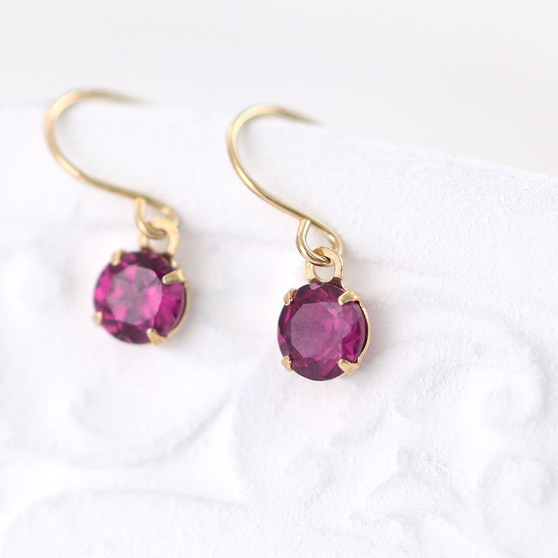 K10YG ロードライトガーネット フックピアス_11