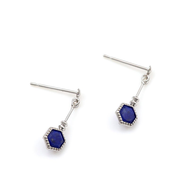 K10WG ラピスラズリ 六角形ピアス_03