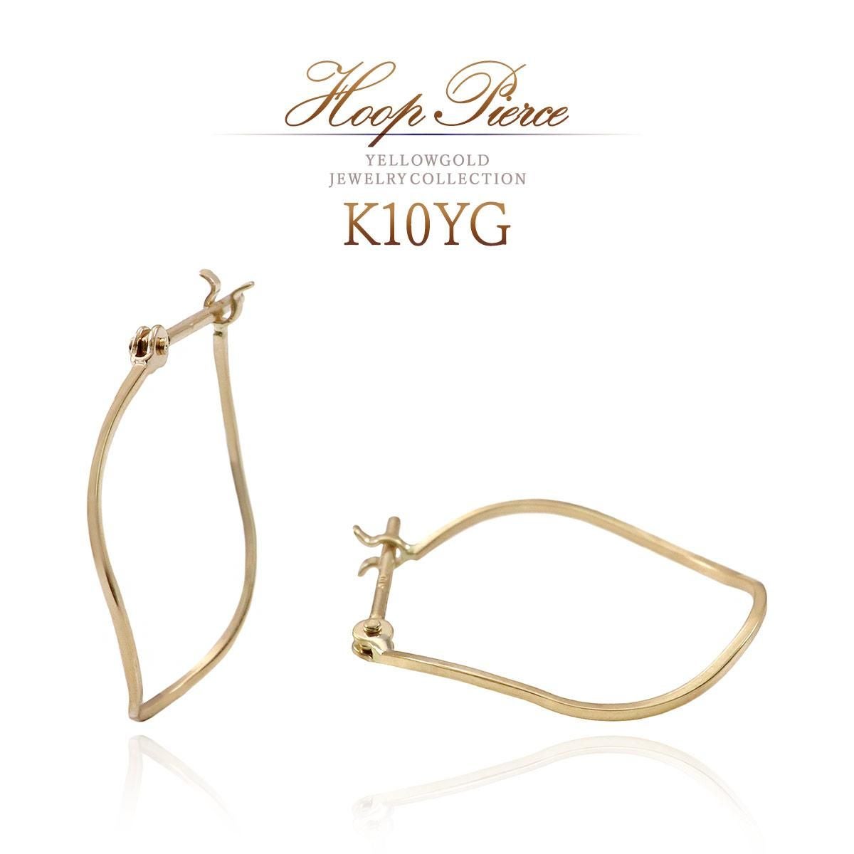 K10YG ウェーブフープピアス_01