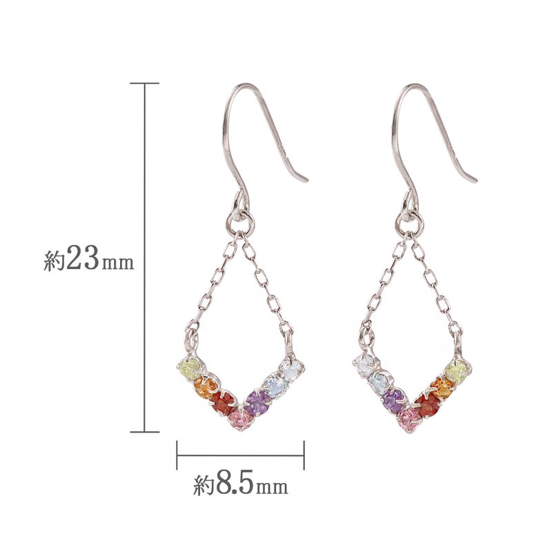 K10WG マルチストーン V字フックピアス_04