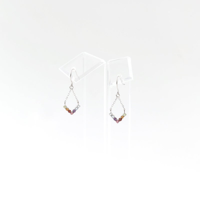 K10WG マルチストーン V字フックピアス_09