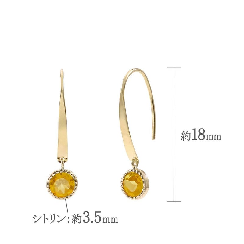 K10YG シトリン フックピアス_05