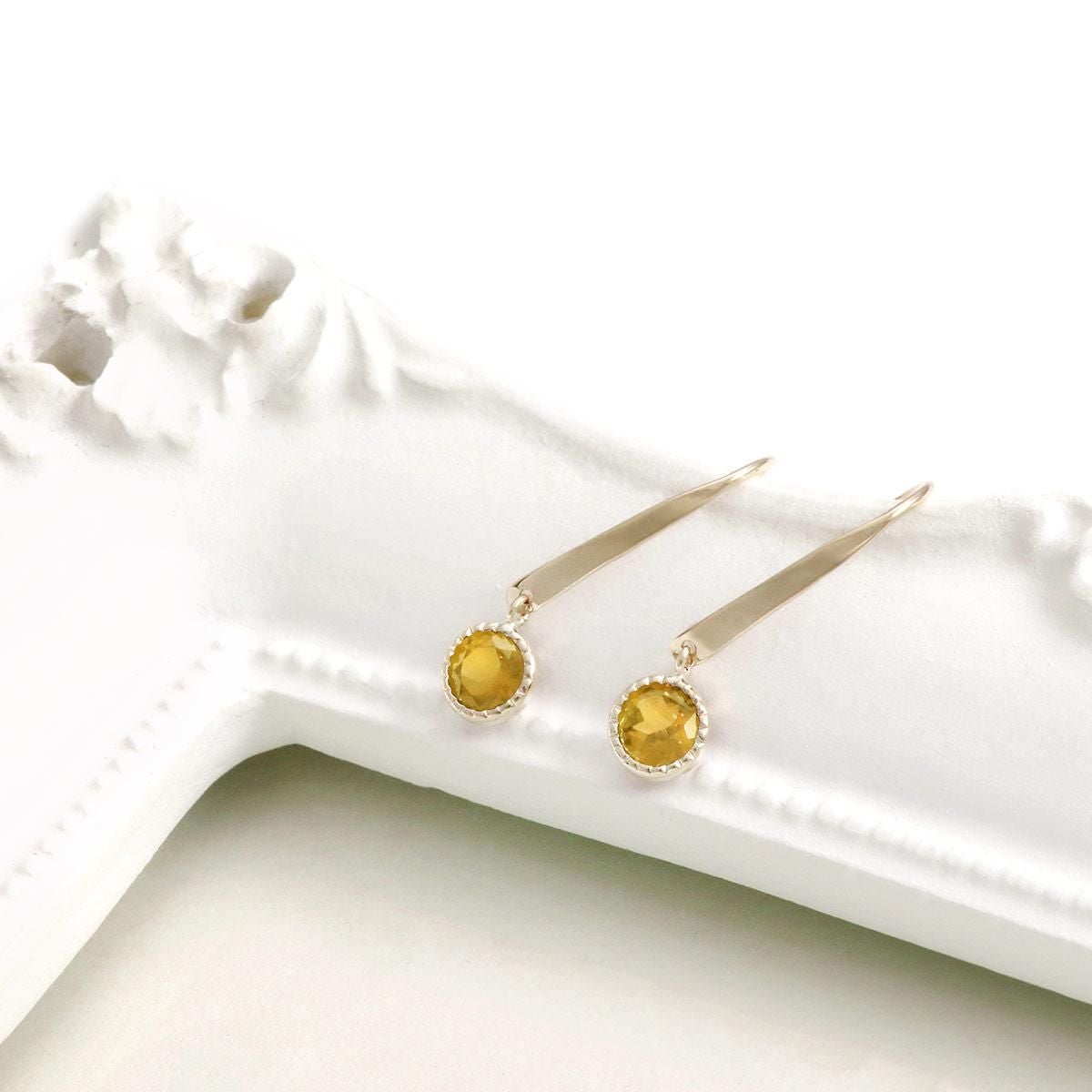 K10YG シトリン フックピアス_09