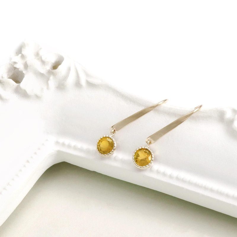 K10YG シトリン フックピアス_09