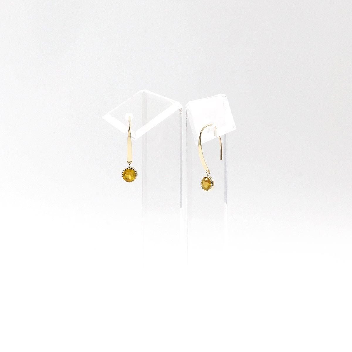 K10YG シトリン フックピアス_10