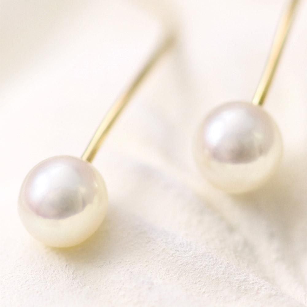 K10YG 淡水パール アメリカンピアス_10