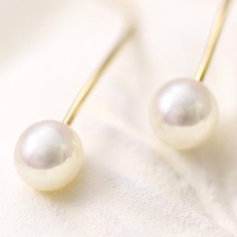 K10YG 淡水パール アメリカンピアス_10