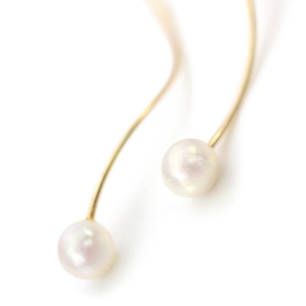 K10YG 淡水パール アメリカンピアス_11