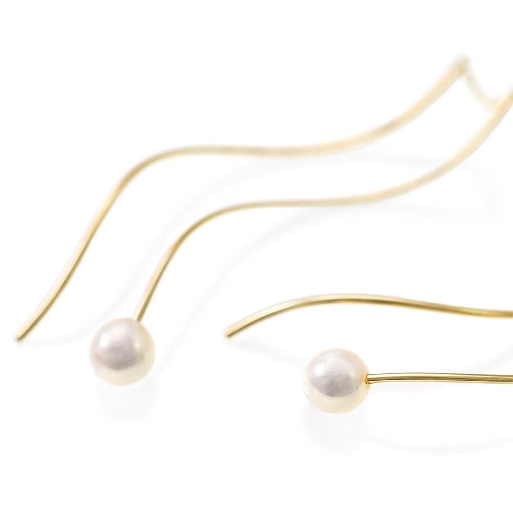 K10YG 淡水パール アメリカンピアス_12