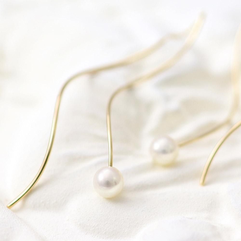 K10YG 淡水パール アメリカンピアス_13