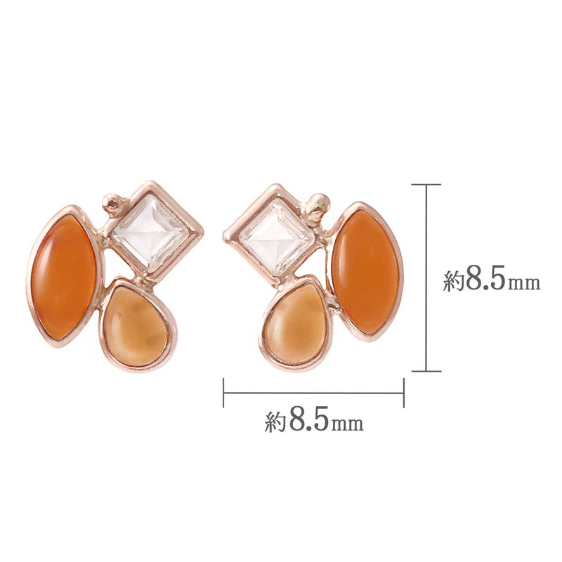 K10PG カーネリアン&シトリン＆ホワイトトパーズ ピアス_04