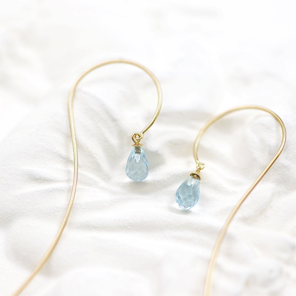 K10YG ブルートパーズ ティアドロップ ロングピアス_02