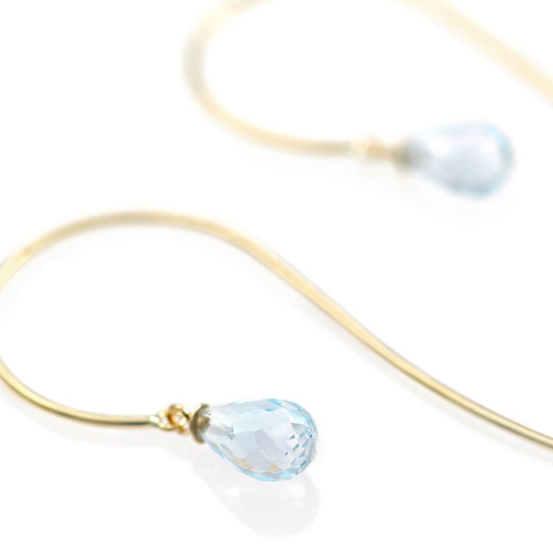 K10YG ブルートパーズ ティアドロップ ロングピアス_09