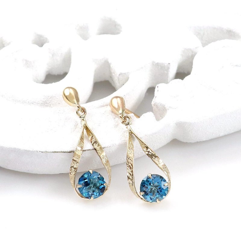 K10YG 雫モチーフ ロンドンブルートパーズピアス_03